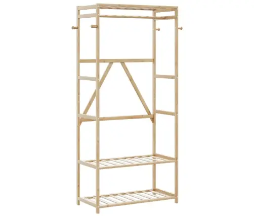 Riiulitega Riidenagi, 80X40X175 cm Bambus