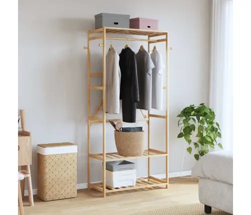 Riiulitega Riidenagi, 80X40X175 cm Bambus