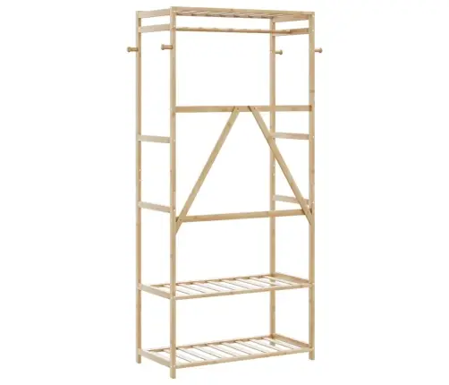 Riiulitega Riidenagi, 80X40X175 cm Bambus