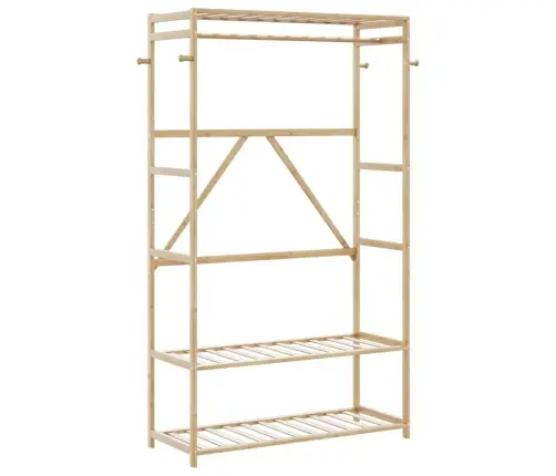 Riiulitega Riidenagi, 110X40X175 cm Bambus