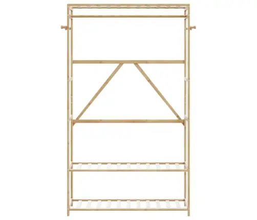 Riiulitega Riidenagi, 110X40X175 cm Bambus