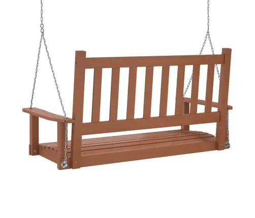 Sodo Sūpynės-Suoliukas Su Metalinėmis Grandinėmis, Rudos, Eglė