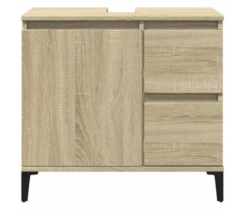 Vannasistabas Skapītis, Ozola, 65X33X60 Cm, Inženierijas Koks Vidaxl