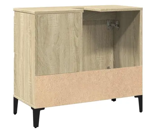 Vannasistabas Skapītis, Ozola, 65X33X60 Cm, Inženierijas Koks Vidaxl