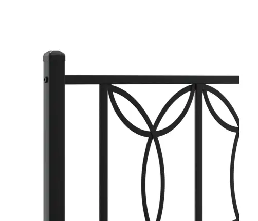 Metalinis Lovos Rėmas Su Galvūgaliu, Juodos Spalvos, 140X190Cm