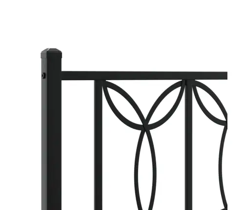 Metallist Voodiraam Peatsiga, Must, 140X200 Cm