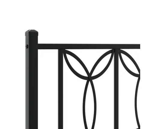 Gultas Rāmis Ar Galvgali, Melns Metāls, 193X203 Cm Vidaxl