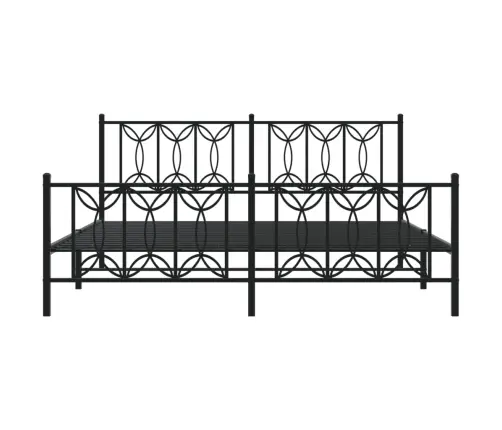 Gultas Rāmis Ar Galvgali Un Kājgali, Melns Metāls, 183X213 Cm Vidaxl Gultas Rāmis Ar Galvgali Un Kājgali, Melns Metāls, 183X213 Cm Vidaxl