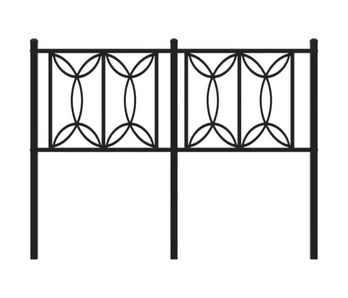 Gultas Galvgalis, Metāls, Melns, 120 Cm Vidaxl