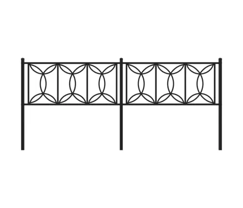 Gultas Galvgalis, Metāls, Melns, 193 Cm Vidaxl