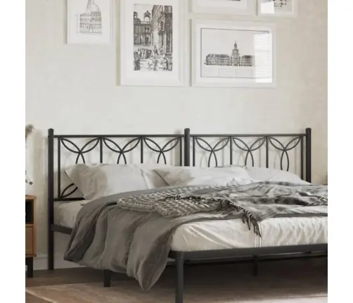 Gultas Galvgalis, Metāls, Melns, 193 Cm Vidaxl