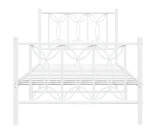 Lovos Rėmas Su Galvūgaliu/Kojūgaliu, Baltas, 80X200cm Metalas