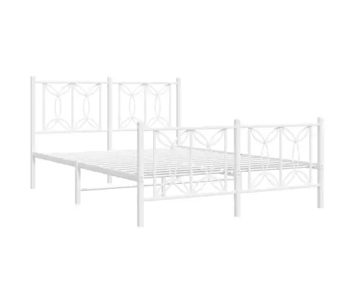 Lovos Rėmas Su Galvūgaliu/Kojūgaliu, Baltas, 140X200cm Metalas