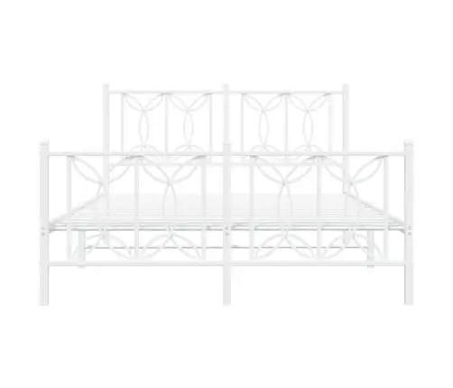 Lovos Rėmas Su Galvūgaliu/Kojūgaliu, Baltas, 140X200cm Metalas
