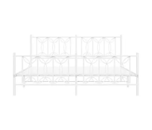 Lovos Rėmas Su Galvūgaliu/Kojūgaliu, Baltas, 183X213cm Metalas