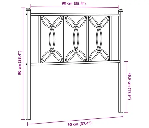 Metalinis Galvūgalis, Baltos Spalvos, 90Cm Metalinis Galvūgalis, Baltos Spalvos, 90Cm