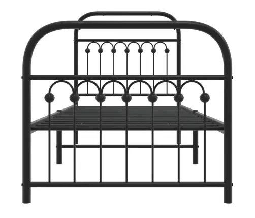 Lovos Rėmas Su Galvūgaliu/Kojūgaliu, Juodas, 80X200cm Metalas