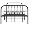 Gultas Rāmis Ar Galvgali Un Kājgali, Melns Metāls, 100X190 Cm Vidaxl