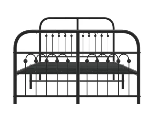 Lovos Rėmas Su Galvūgaliu/Kojūgaliu, Juodas, 120X200cm Metalas