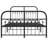 Lovos Rėmas Su Galvūgaliu/Kojūgaliu, Juodas, 120X200cm Metalas