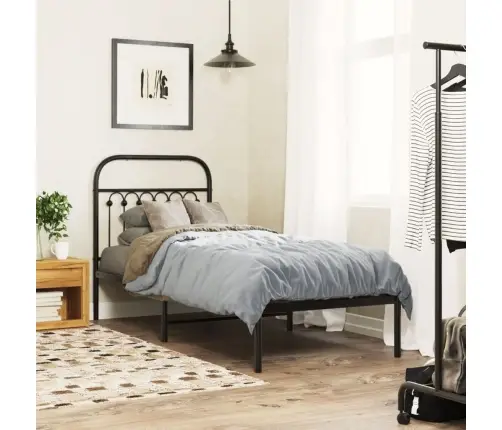 Gultas Galvgalis, Metāls, Melns, 75 Cm Vidaxl