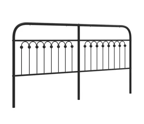 Gultas Galvgalis, Metāls, Melns, 180 Cm Vidaxl