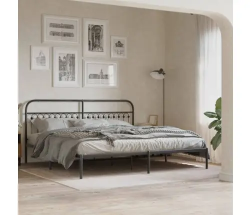 Gultas Galvgalis, Metāls, Melns, 193 Cm Vidaxl