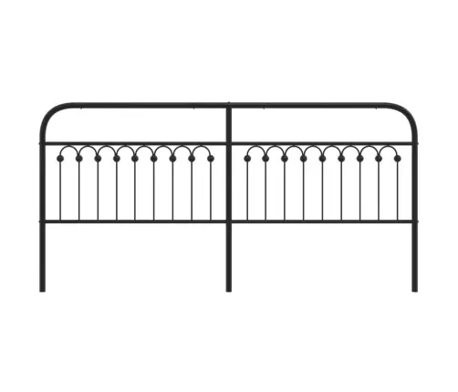 Gultas Galvgalis, Metāls, Melns, 193 Cm Vidaxl