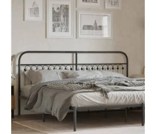 Gultas Galvgalis, Metāls, Melns, 200 Cm Vidaxl