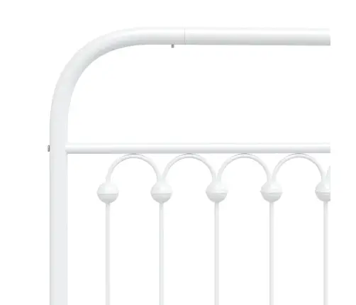 Metallist Voodiraam Peatsiga, Valge, 107X203 Cm