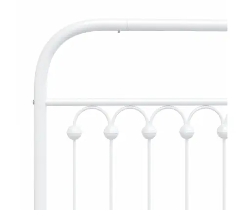 Metallist Voodiraam Peatsiga, Valge, 140X190 Cm Metallist Voodiraam Peatsiga, Valge, 140X190 Cm