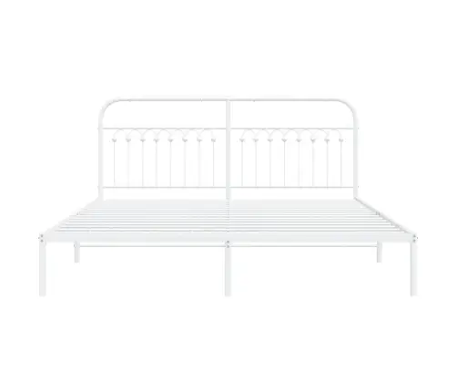 Lovos Rėmas Su Galvūgaliu, Baltos Spalvos, 183X203cm Metalas
