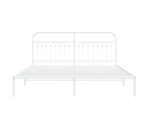 Metalinis Lovos Rėmas Su Galvūgaliu, Baltos Spalvos, 183X213Cm