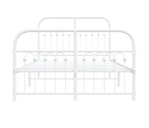 Lovos Rėmas Su Galvūgaliu/Kojūgaliu, Baltas, 120X200cm Metalas