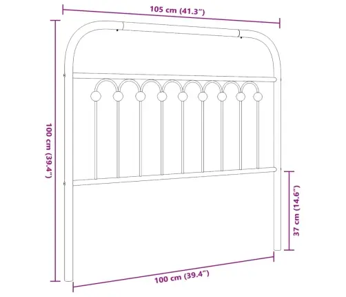 Gultas Galvgalis, Balts, 100 Cm Vidaxl