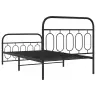 Lovos Rėmas Su Galvūgaliu/Kojūgaliu, Juodas, 107X203cm Metalas