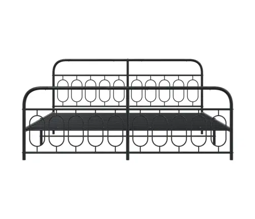 Lovos Rėmas Su Galvūgaliu/Kojūgaliu, Juodas, 200X200cm Metalas