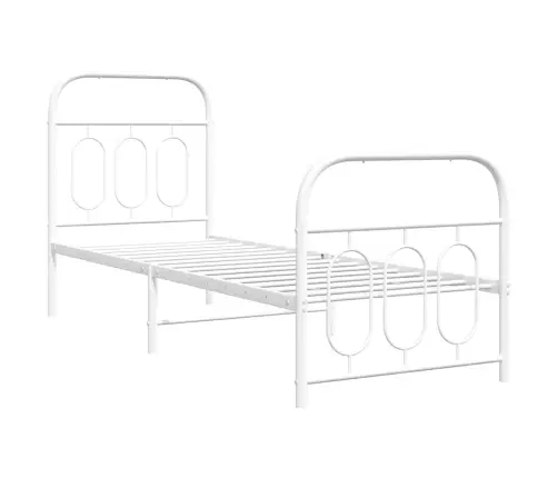 Lovos Rėmas Su Galvūgaliu/Kojūgaliu, Baltas, 75X190cm Metalas