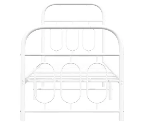 Lovos Rėmas Su Galvūgaliu/Kojūgaliu, Baltas, 75X190cm Metalas