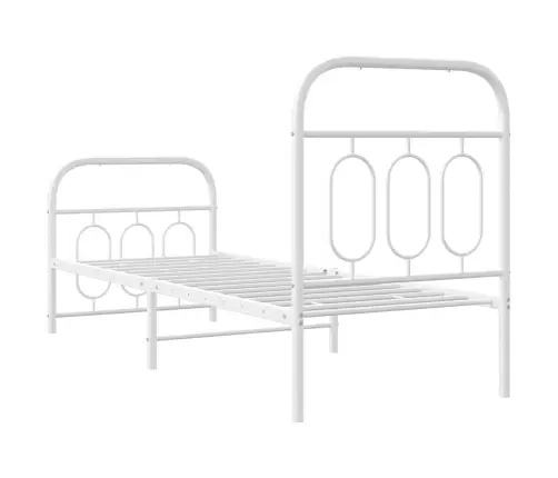 Lovos Rėmas Su Galvūgaliu/Kojūgaliu, Baltas, 75X190cm Metalas