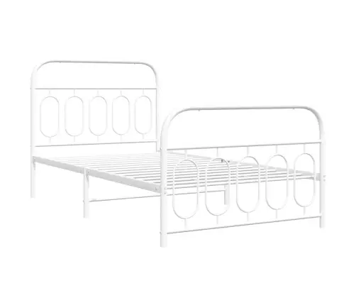 Lovos Rėmas Su Galvūgaliu/Kojūgaliu, Baltas, 100X200cm Metalas