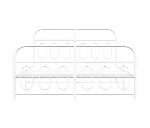 Lovos Rėmas Su Galvūgaliu/Kojūgaliu, Baltas, 140X190cm Metalas