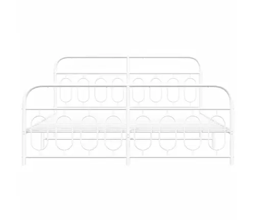 Lovos Rėmas Su Galvūgaliu/Kojūgaliu, Baltas, 193X203cm Metalas