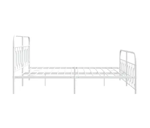 Lovos Rėmas Su Galvūgaliu/Kojūgaliu, Baltas, 193X203cm Metalas