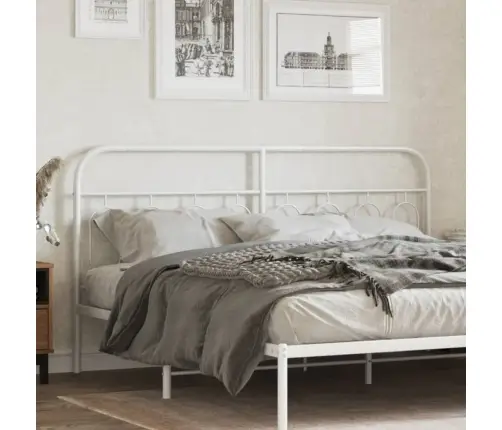 Metallist Voodipeats, Valge, 193 Cm Metallist Voodipeats, Valge, 193 Cm