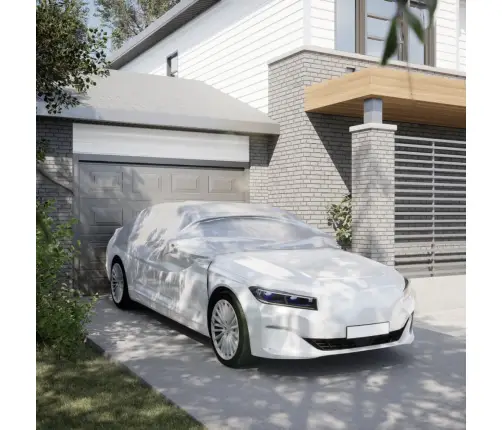 Pusės Automobilio Uždangalas Su Kabliukais, Sidabrinis, L