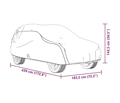 Mašīnas Pārsegs Suv, Pilns, M Izmērs, Neausts Audums Vidaxl