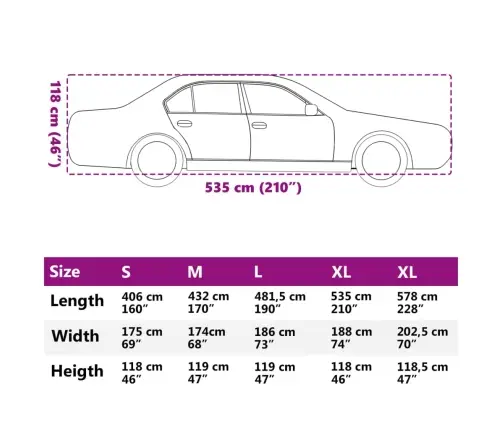 Automašīnas Pārsegs Sedanam, Krusas Aizsardzība, Pelēks Vidaxl