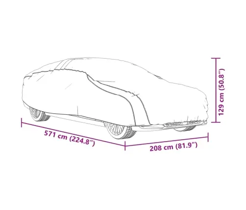 Automašīnas Pārsegs Sedanam, Pilns, Sudrabs, Xxl Peva Vidaxl