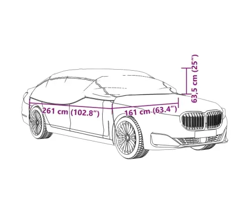 Pusės Automobilio Uždangalas Su Kabliukais, Sidabrinis, M, Peva